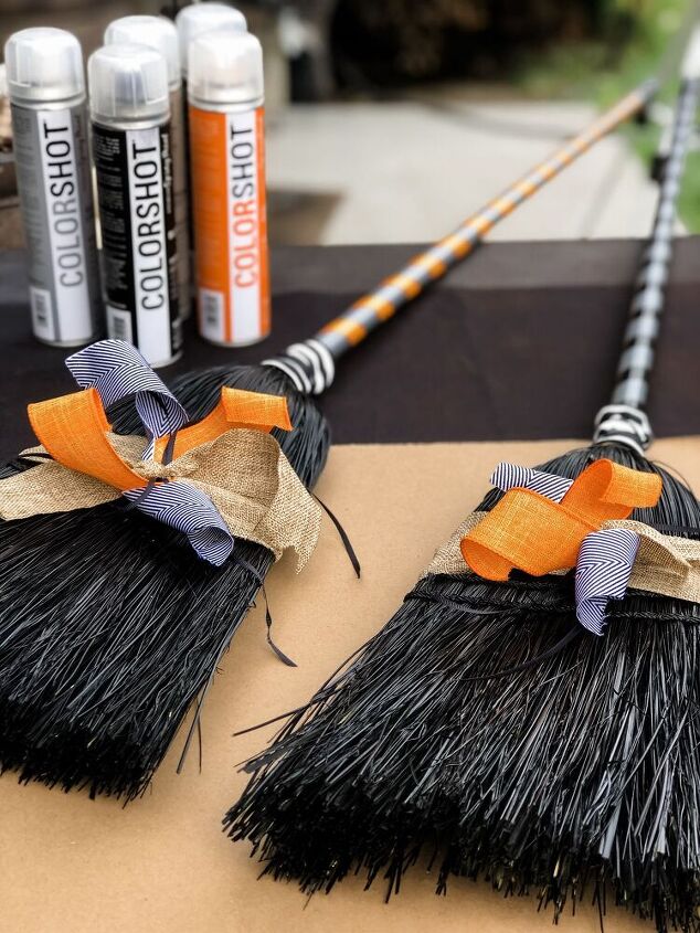 diy halloween witches broom decoration that anyone can do