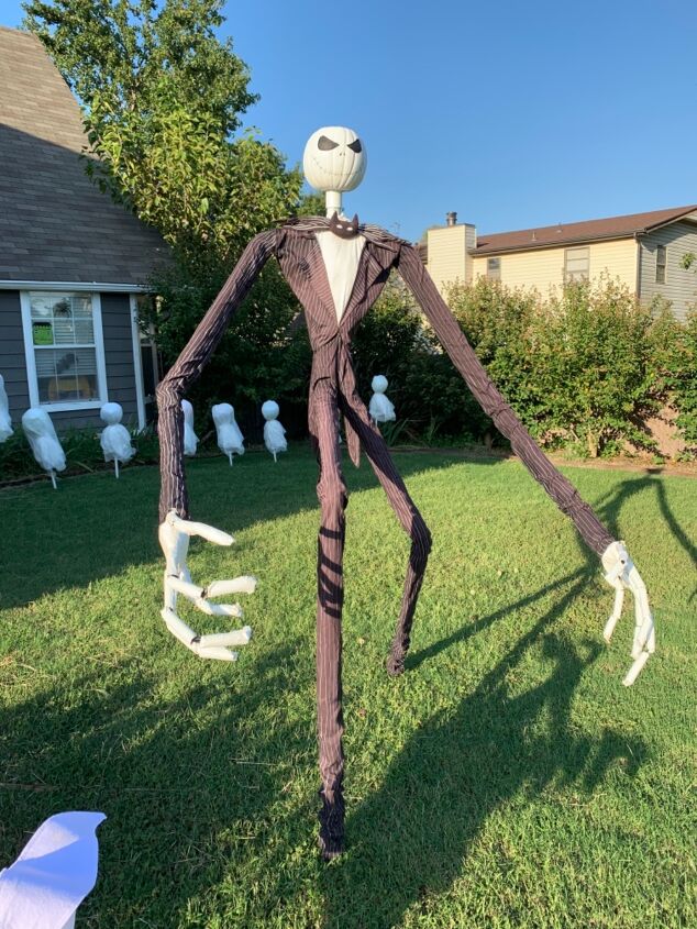 s 15 impressive outdoor halloween ideas, PVC Pipe Yard Monster