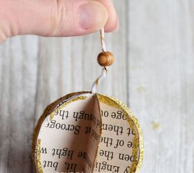 thrift store books repurpose to make this christmas ornament