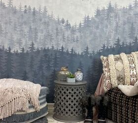 s 13 gorgeous home decorating ideas on a budget, Mountain Pine Mural