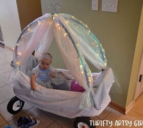 DIY Light Up Cinderella Carriage From a Wagon