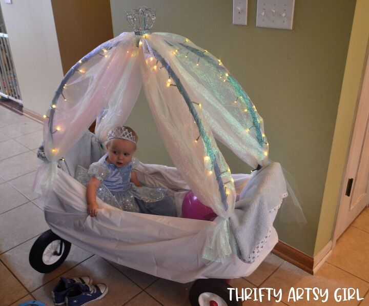 diy light up cinderella carriage from a wagon