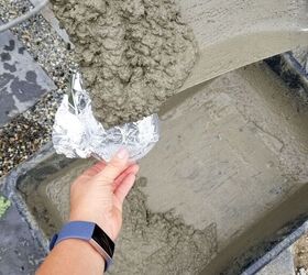 Why she pours concrete onto a sheet of tin foil