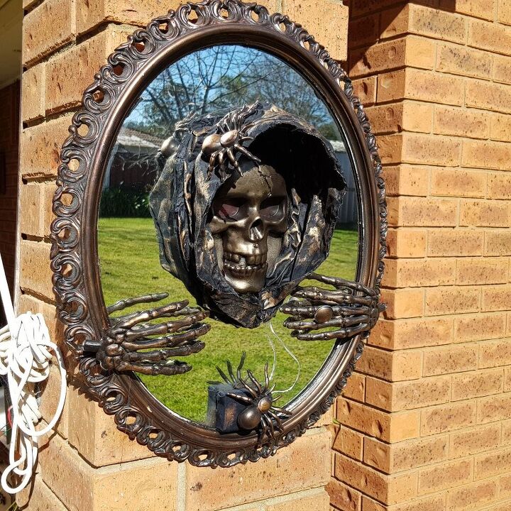 espelho 3d assustador de halloween