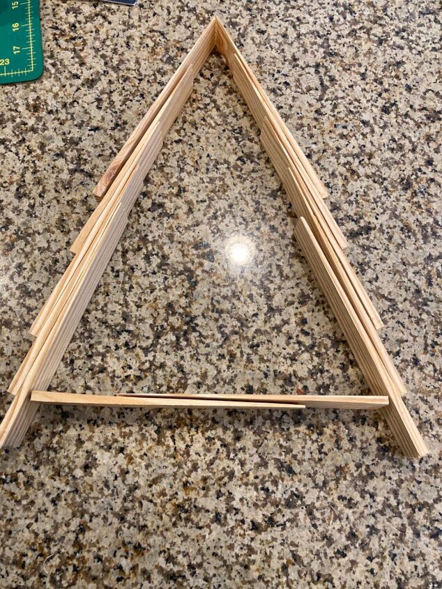 christmas wood shim tree diy