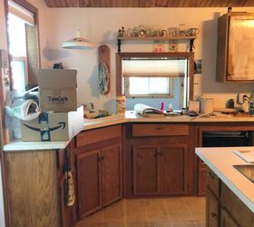 cottage kitchen refresh with only paint and peel and stick backsplash