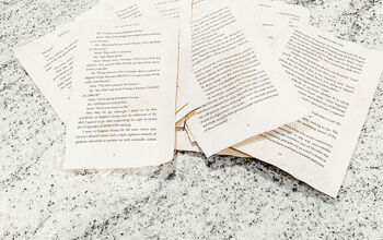  Como tingir as páginas de um livro e transformá-las em um pôster sazonal