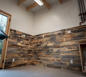 14 dramatic ways to upgrade boring walls, Create a textured accent wall from reclaimed wood