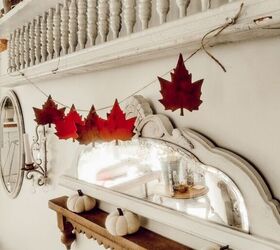 s 20 ways to sprinkle autumn colors throughout your home, Make decorative fall leaves from faux aged leather