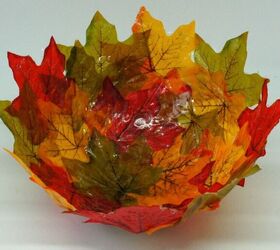 s 20 ways to sprinkle autumn colors throughout your home, Turn fall leaves into a delicate bowl