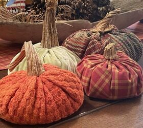 s 20 ways to sprinkle autumn colors throughout your home, Create your own adorable fabric pumpkins