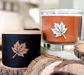s 20 ways to sprinkle autumn colors throughout your home, Get crafty with maple leaf vinyl cutouts