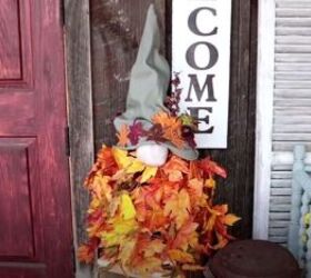 s 20 ways to sprinkle autumn colors throughout your home, Welcome fall with this cute porch gnome