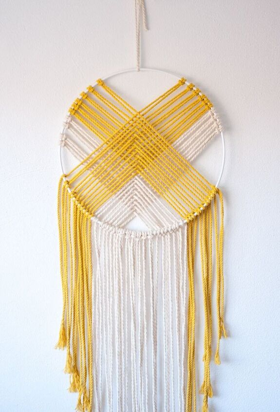 hanging wall macrame with ring