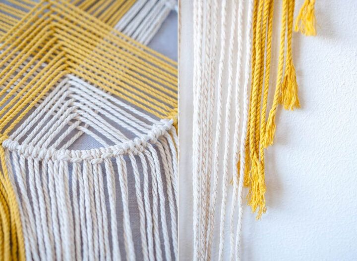 hanging wall macrame with ring