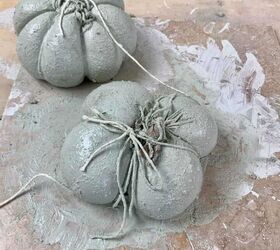 make diy concrete pumpkins with a fancy twist