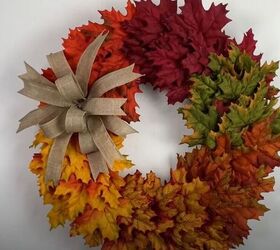 diy fall leaf wreath, DIY autumn leaf wreath