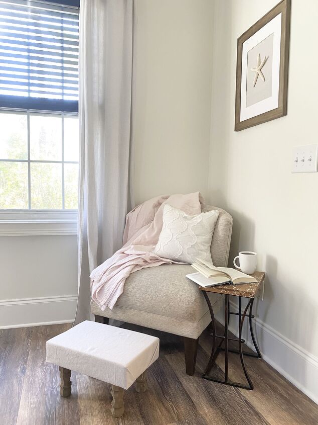 s 15 cozy home ideas to try this fall, Drop Cloth Footstool