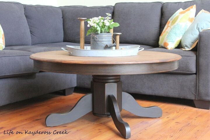s 15 gorgeous farmhouse furniture makeovers, Make the perfect round farm style coffee table