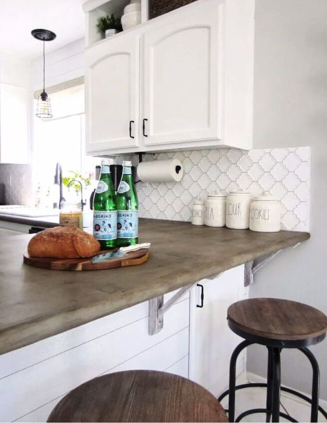 s 15 gorgeous farmhouse furniture makeovers, Make your own stunning concrete countertops