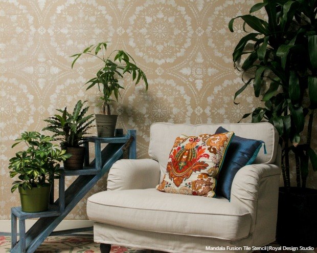 31 magnficas formas de transformar cualquier habitacin de tu casa, Tutorial DIY Stencil Pintar un acabado de pared de tela de lino