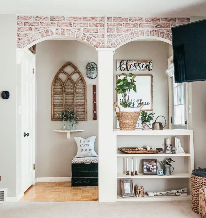 31 magnficas formas de transformar cualquier habitacin de tu casa, Arcos de ladrillo de imitaci n de bricolaje