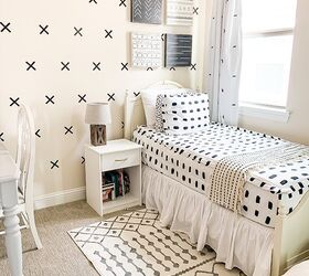 s 31 gorgeous ways to transform any room in your home, Create an accent wall with funky vinyl stickers
