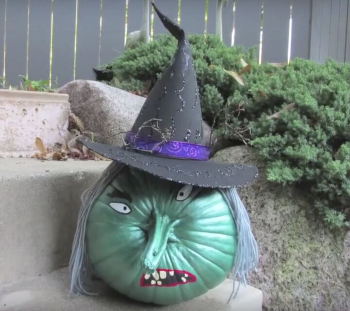 21 increbles ideas con calabazas que tienes que ver antes de halloween, Bruja Malvada Calabaza de Halloween