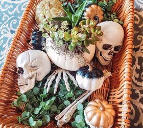 s 20 ways to turn thrifted items into charming fall decor, Turn pumpkins into adorable planters for you succulents