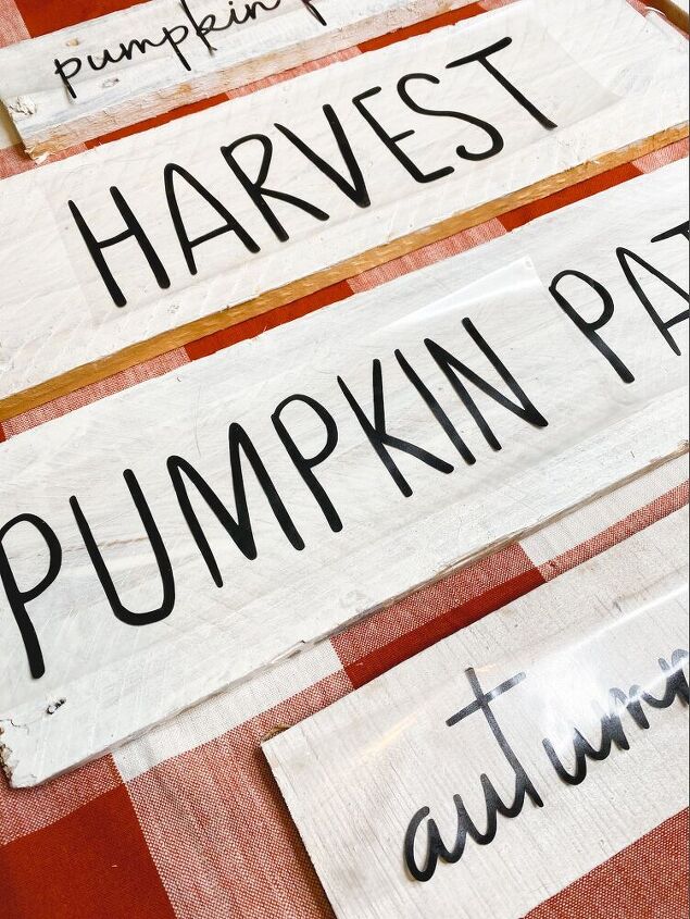 fall themed pallet wood signs
