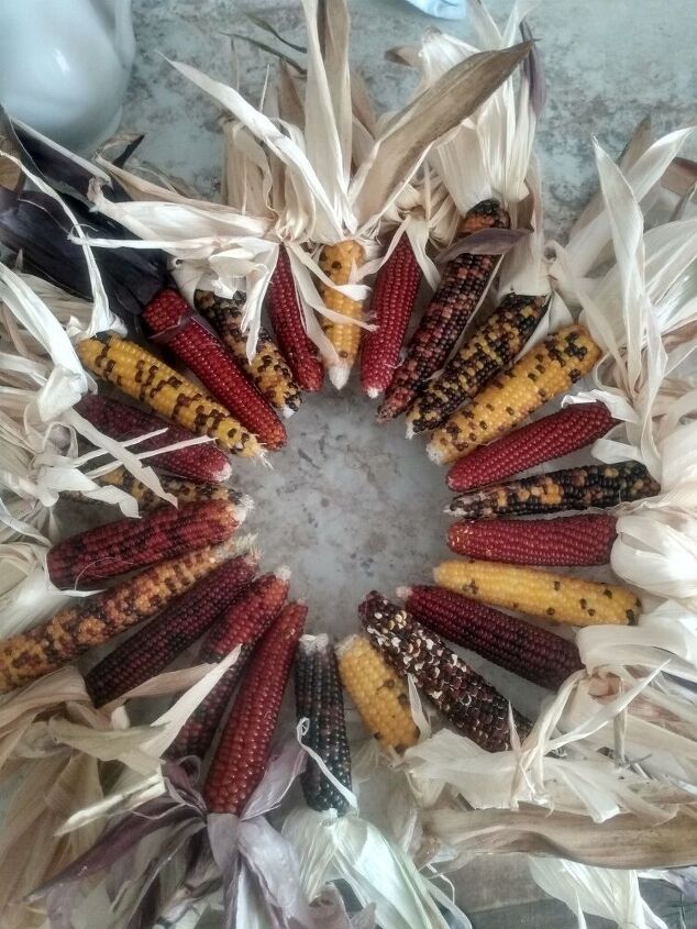 diy indian corn wreath