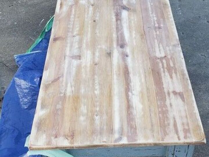 q how do i fix an uneven sanding and bleaching result on pine