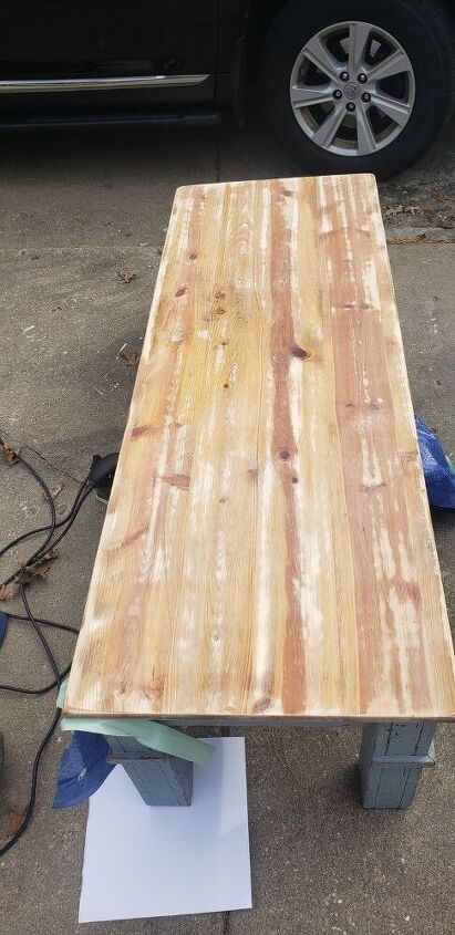 q how do i fix an uneven sanding and bleaching result on pine