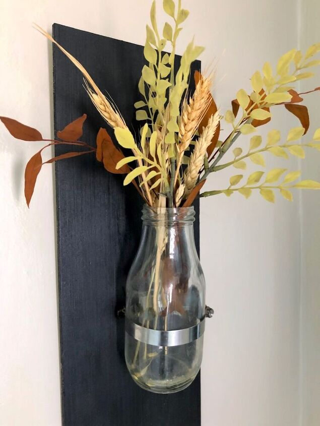 vaso rstico de madeira e vidro