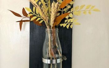 Rustic Wood and Glass Wall Vase