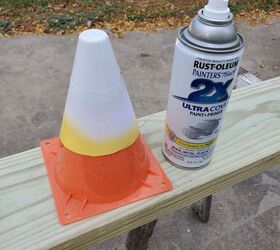 outdoor candy corn for the holidays