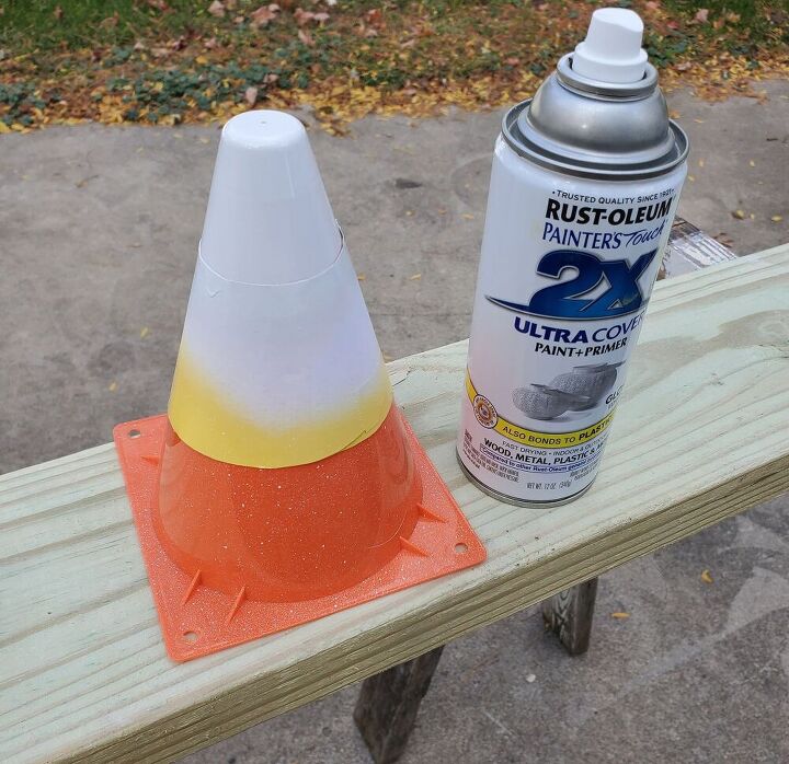 outdoor candy corn for the holidays