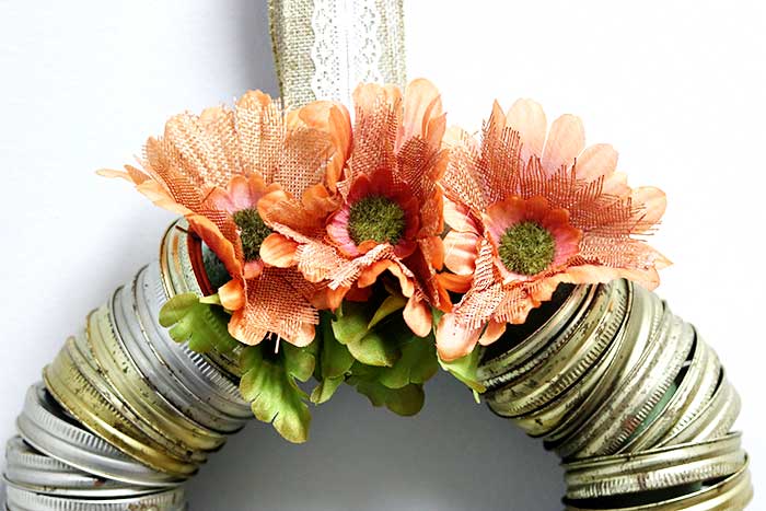 canning ring wreath