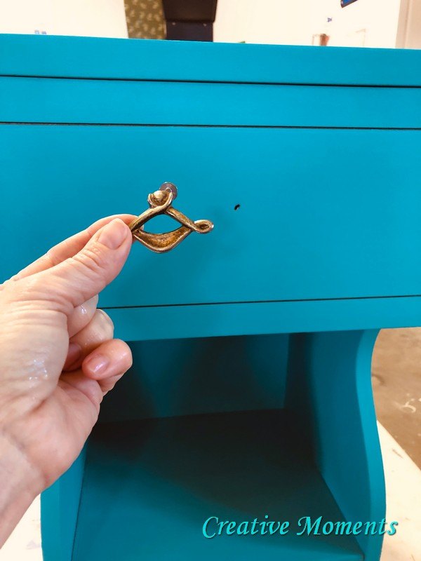 mesa de cabeceira bimini azul vintage