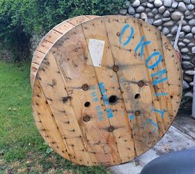 recycled wooden spool