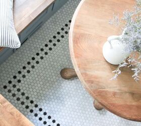 16 tricks that ll save you money on a full kitchen reno, Bring back the roaring 20s with hexagon kitchen floor tiles