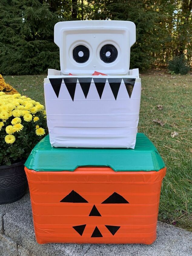 upcycled cooler candy buckets