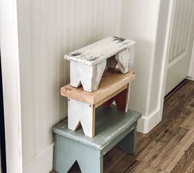 10 beautiful ways to make new things look vintage, DIY a stacked vintage inspired step stool