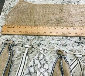 how to make an easy burlap ribbon garland with scraps