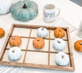 s 25 genius diy decorating ideas to try this fall, Pumpkin Tic Tac Toe