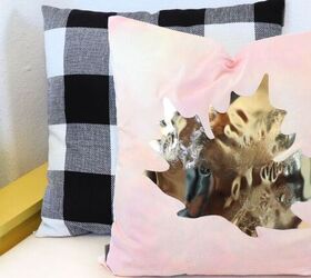 s 25 genius diy decorating ideas to try this fall, Watercolor Gold Pillows