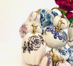 s 25 genius diy decorating ideas to try this fall, China Pattern Pumpkins
