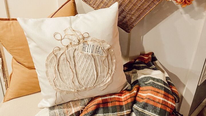 s 25 genius diy decorating ideas to try this fall, Decorative Pumpkin Pillow
