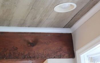  Removendo uma viga de madeira falsa e um teto de madeira falsa e adicionando beadboard