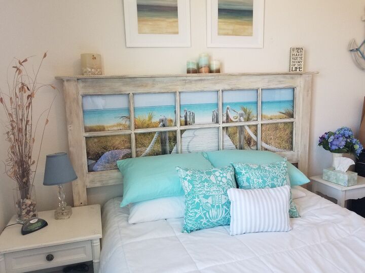 20 gorgeous headboards you can make in an afternoon, Create a rustic headboard from a vintage glass pane door